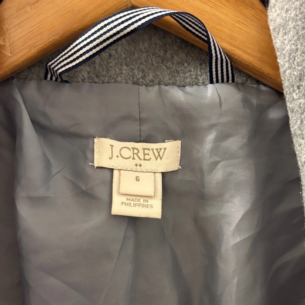 J. Crew Factory Gray Pea Coat - Picture 3 of 16